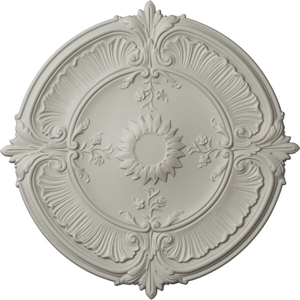 Ekena Millwork Attica Acanthus Leaf Ceiling Medallion (Canopies up to 3 1/4"), 30 1/8"OD x 1 1/2"P, Pot of Cream CM30ATPCF - main